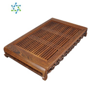 三维工匠茶盘实木鸡翅木大号黄花梨木排水茶台檀木茶海抽屉茶托盘功夫茶具茶具