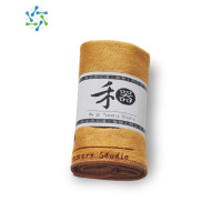 三维工匠台湾茶巾加厚复古禅意壶垫桌布抹布日式棕色黄色吸水茶布茶具