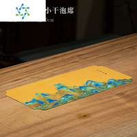 三维工匠防水茶席套装主客干泡席茶巾一体茶道零配套组茶桌旗中式茶台布垫茶具