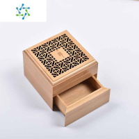 三维工匠双层竹木质线香盒卧香炉存香卧式香插家用室内镂空沉香檀香熏香炉茶具