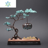 三维工匠新中式迎客松倒流香香炉创意摆件吊炉沉香檀香炉熏香线香插香薰炉茶具