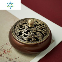 三维工匠纯铜盘香炉家用室内茶道安香薰炉仿古沉香熏香炉小号供佛檀香炉茶具