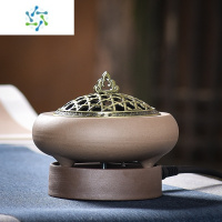 三维工匠电香炉插电家用室内陶瓷电子熏香品沉香木粉末精油灯定时调温茶具