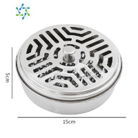 三维工匠铁艺蚊香盘托家用器蚊香架防火防烫带盖大号创意放文香盒子香炉茶具