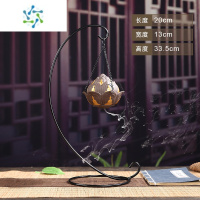 三维工匠倒流香炉禅意铁艺紫砂软装饰品室内家居创意吊式陶瓷沉香檀香薰炉茶具