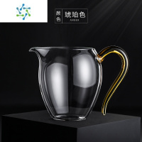 三维工匠台湾玻璃公道杯翊口茶海怡然公杯耐热手工和器高端分茶器茶具
