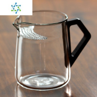 三维工匠耐热玻璃泡茶壶 茶滤一体泡茶器月牙公道杯 黑胡桃木把分茶器茶杯茶具