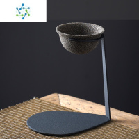 三维工匠日式功夫茶具配件石头无孔过滤茶漏家用陶瓷茶滤网托架茶隔泡茶器茶具