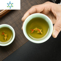 三维工匠复古青瓷中国风青瓷功夫茶具套装盖碗茶壶鲤鱼杯办公家用简约礼品茶具