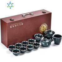三维工匠定青瓷茶具套装家用客厅功夫茶杯办公室会客泡茶礼盒装茶具