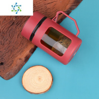 三维工匠刻字定制logo水杯男女带把手简约家用办公室玻璃杯泡茶杯带盖杯子 红色500ml(不带茶漏)酒具