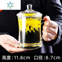 三维工匠玻璃杯带盖家用水杯男办带手柄公室带把泡茶杯子把手茶杯个人专用 [强化加厚]340ml风度杯✅1只 酒具