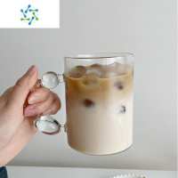 三维工匠玻璃杯ins创意把手马克杯家用网红咖啡杯透明高颜值泡茶喝水杯子