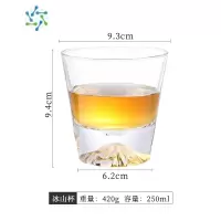 三维工匠家用威士忌杯子北欧古典洋酒品鉴杯玻璃水晶个性伏特加果酒啤酒杯 透明 冰山杯2个装