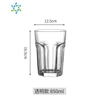 三维工匠超大巨型啤酒杯网红加大玻璃杯子大容量创意杯酒吧大号加厚红酒杯 巨型杯850ML