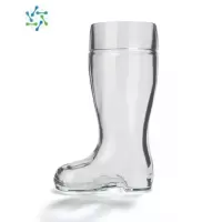 三维工匠德式创意靴子传统啤酒杯精酿啤酒杯大容量扎啤杯透明玻璃酒吧趣味 750mL