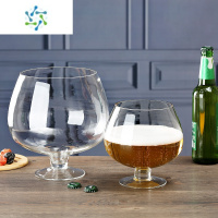 三维工匠特大号啤酒杯巨大超大巨型酒杯大号红酒杯高脚杯大容量玻璃英雄杯 [加厚-矮脚]1000ML