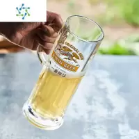三维工匠麒麟啤酒杯一番榨啤酒酒杯酒吧个性带把扎啤杯日料店商用杯子 麒麟带把610啤酒杯