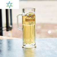 三维工匠麒麟啤酒杯一番榨啤酒酒杯酒吧个性带把扎啤杯日料店商用杯子 麒麟带把610啤酒杯