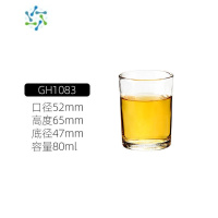 三维工匠[20只]钢化杯玻璃八角杯KTV酒杯玻璃杯饭店用二两白酒杯 (1套/20只)1083钢化杯80ml