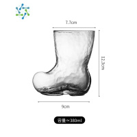 三维工匠创意酒杯靴子杯大容量烧烤啤酒杯个性果汁杯鸡尾酒玻璃杯子 鞋子杯子[380ml]