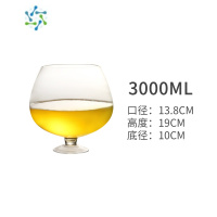 三维工匠超大容量罚酒杯英雄杯特大号玻璃红酒杯高脚杯巨大杯子 3000ml(3L)