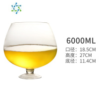 三维工匠超大容量罚酒杯英雄杯特大号玻璃红酒杯高脚杯巨大杯子 6000ml(6L)