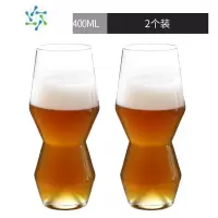 三维工匠精酿啤酒杯家用大容量网红创意扎啤杯玻璃酒杯500ml啤酒杯子商用 小麦啤酒杯/400ML-2只