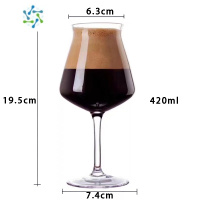 三维工匠酿酒狗精酿啤酒杯 啤酒高酒杯 水晶玻璃 高脚水晶杯IPA专用杯 420ml特酷啤酒杯