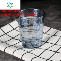 三维工匠钢化杯蜂巢高硼硅耐热玻璃杯水杯茶杯果汁洋酒杯威士忌 水蓝色280ML(2支)刚化杯