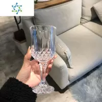 三维工匠玻璃钻石红酒杯干邑杯葡萄酒香槟杯威士忌酒杯甜酒鸡尾酒杯子 高款钻石白兰地杯 250ml