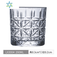 三维工匠玻璃刻花冰球 古典杯鸡尾酒杯 果汁杯水杯冰球洋酒杯 LX3004