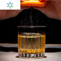 三维工匠日式条纹威士忌杯 酒吧专用古典鸡尾酒杯 复古烈酒杯玻璃洋酒杯子