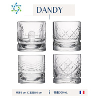 三维工匠LAROCHERE古典威士忌杯 DANDY法式设计玻璃洋酒烈酒杯礼盒 Dandy 威士忌礼盒 四款混装