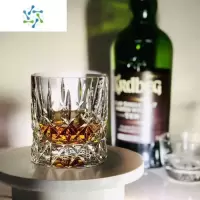 三维工匠生命之剑款高端威士忌水晶杯 重工切子杯洋酒洛克杯礼盒装 透明酒具