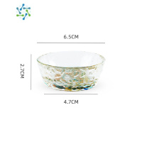 三维工匠日式彩色玻璃清酒杯一口杯餐厅餐具创意锤目纹烈酒杯白酒杯茶杯 35毫升花色