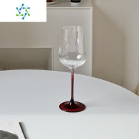 三维工匠原创浪漫法式ins风复古黑杆高脚杯香槟红酒情侣酒杯水晶玻璃杯 红玫瑰