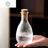 三维工匠冰露日式小酒杯套装清酒酒具酒壶喝酒杯果酒杯家用白酒分酒器玻璃 光-冰露酒壶[300ml]