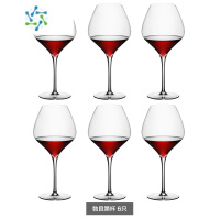 三维工匠 水晶勃艮第红酒杯酒具套装家用 醒酒器高脚杯子白葡萄酒杯 勃艮第杯 6只 送纳米杯布