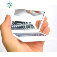 三维工匠Mac镜子迷你随身镜子 仿真笔记本电脑造型 便携折叠小化妆镜 白色便携式用镜