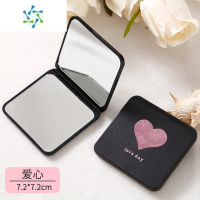 三维工匠Mac镜子迷你随身镜子创意s苹果笔记本电脑造型便携折叠小化妆镜 爱心款便携式用镜