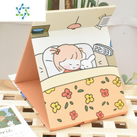 三维工匠小镜子ins风女心折叠小学生宿舍便携桌面可立台式大号梳妆化妆镜 休息女孩-071便携式用镜