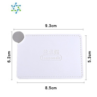 三维工匠不锈钢摔不碎迷你小镜子超薄便携随身镜美妆化妆少女小清新卡片镜 白色便携式用镜