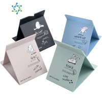 三维工匠折叠化妆镜宿舍梳妆书桌面可爱大号便携台式随身翻盖式学生小镜子 洛克系列 随机便携式用镜