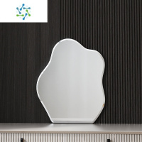 三维工匠网红ins韩国博主化妆镜异形镜子桌面镜云朵镜穿衣镜落地试衣镜 中号宽52高65[挂墙款] 精致斜边+防便携式用镜