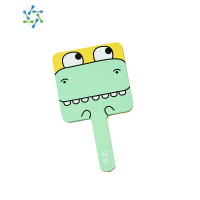 三维工匠卡通可爱软萌网红方形少女随身便携梳妆镜补妆镜子 小鳄鱼便携式用镜