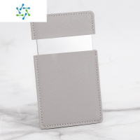 三维工匠便携式女不锈钢化妆镜随身镜迷你小镜子手持镜补妆卡片镜定制logo 浅灰色(长方形) 不锈钢镜片便携式用镜