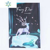 三维工匠北欧ins高清化妆镜收纳盒 桌面折叠宿舍公主台式梳妆学生便携镜子 绿野仙鹿便携式用镜