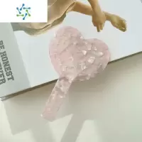三维工匠少女心爆棚~醋酸镜子高级感随身便携爱心手持镜日常补妆小镜子ins [透粉]醋酸爱心手持镜便携式用镜