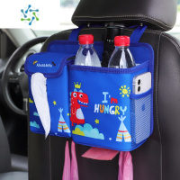 三维工匠创意可爱车载纸巾盒垃圾桶二合一车用挂式抽纸盒车内装饰用品大全 恐龙杜德[纸巾盒垃圾桶两用]